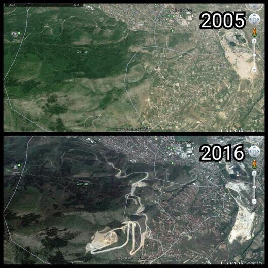 Google maps покажува како се уништуваше Скопје во последните 10 години